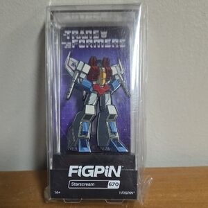 FiGPiN Transformers Starscream Action Figure Pin - Red, Blue, White